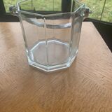 Vintage faceted glass ice bucket 1970