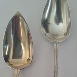 6 small numbered silver teaspoons, Minerva hallmark.