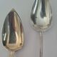 6 small numbered silver teaspoons, Minerva hallmark.