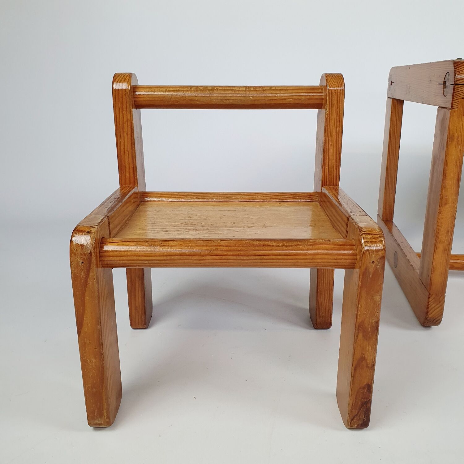 Children's pine desk and chair