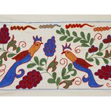 Vintage Turkish rug hand-knotted 44x96 cm