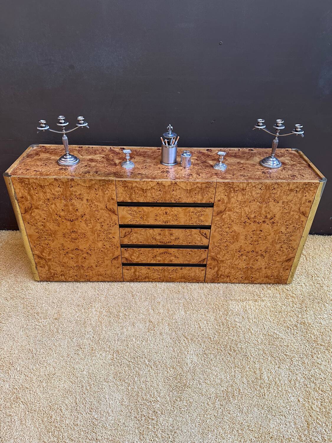 Enfilade by Willy Rizzo in elm wood.