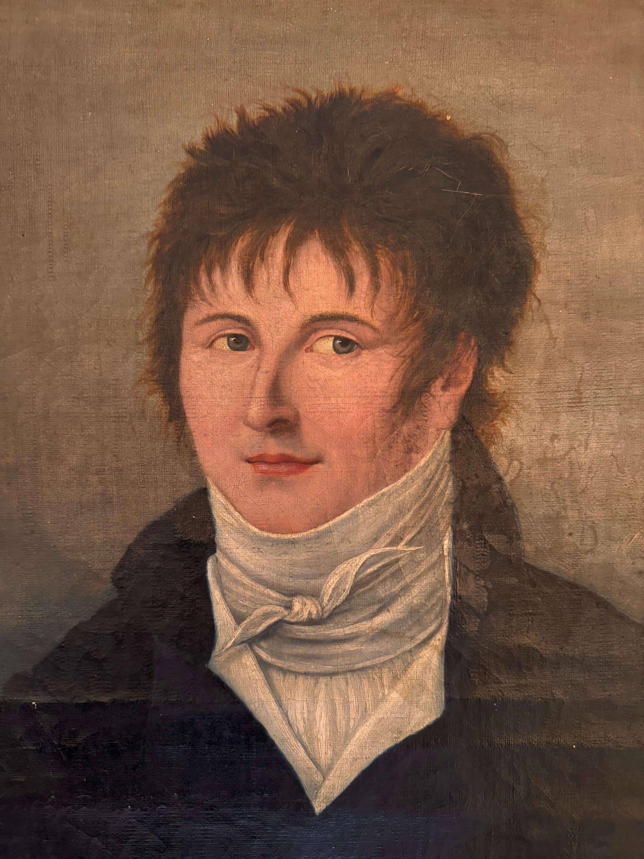 Portrait of a man, oil on canvas 19th century