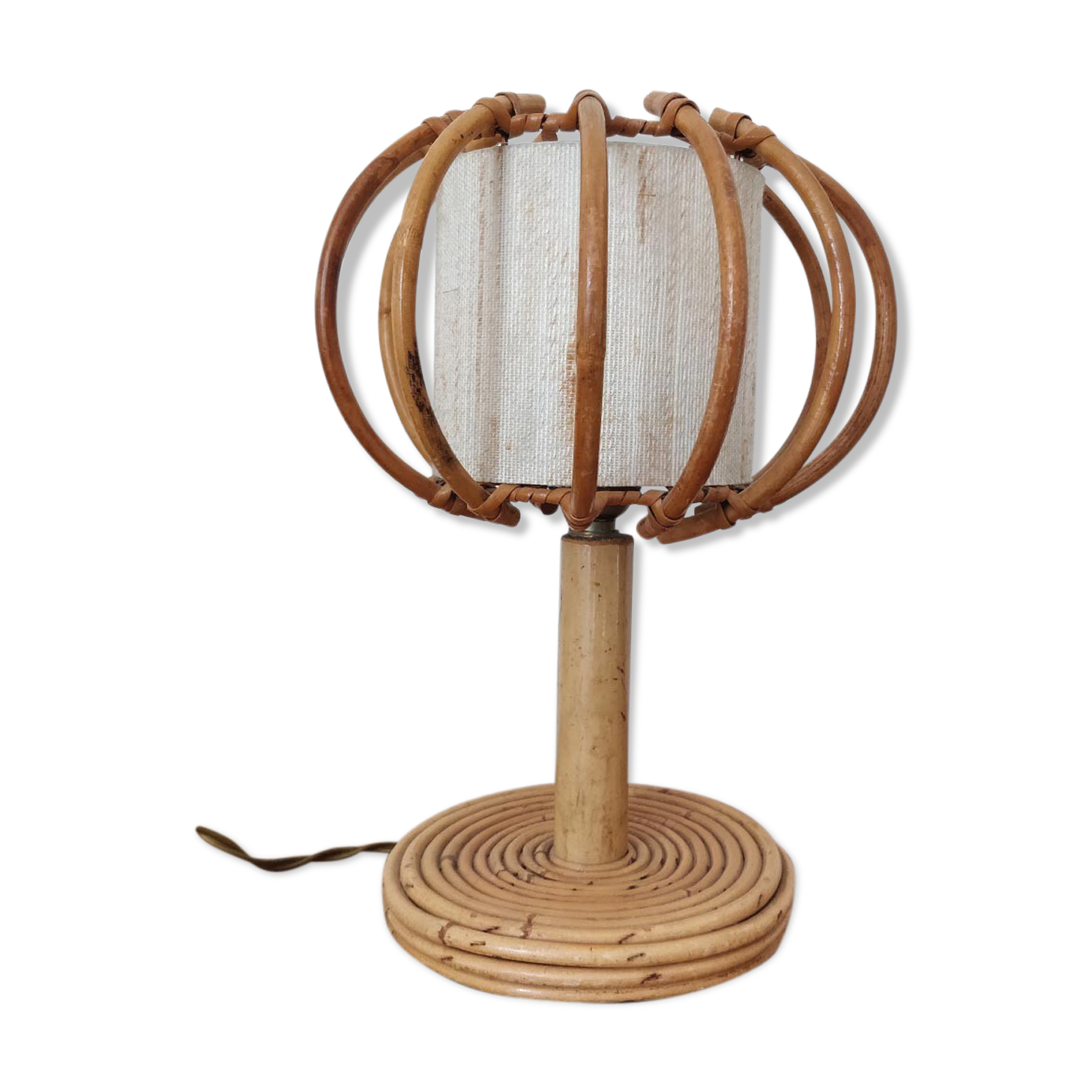 1960s rattan lamp or desk
