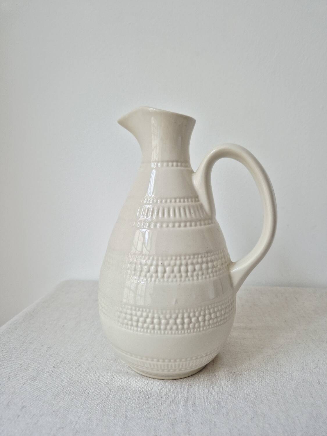 Stoneware Carafe/Vase '1970s "Grespots" - Digoin France Vintage