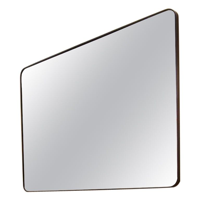 Authentic Hand Made Rectangular Mirror Artisan Frame Finished in Black Iron XS