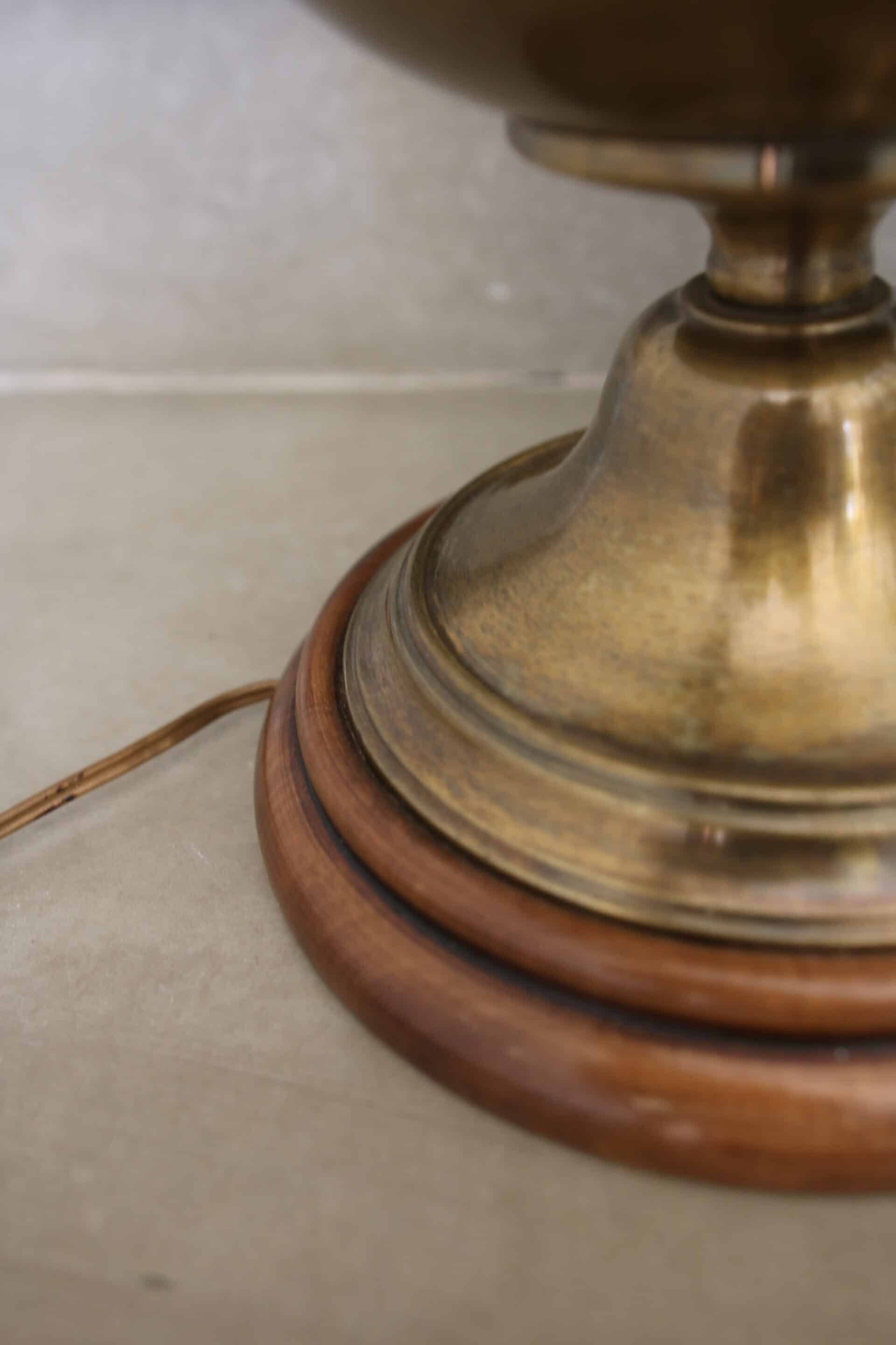 Vintage brass double globe lamp