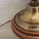 Vintage brass double globe lamp