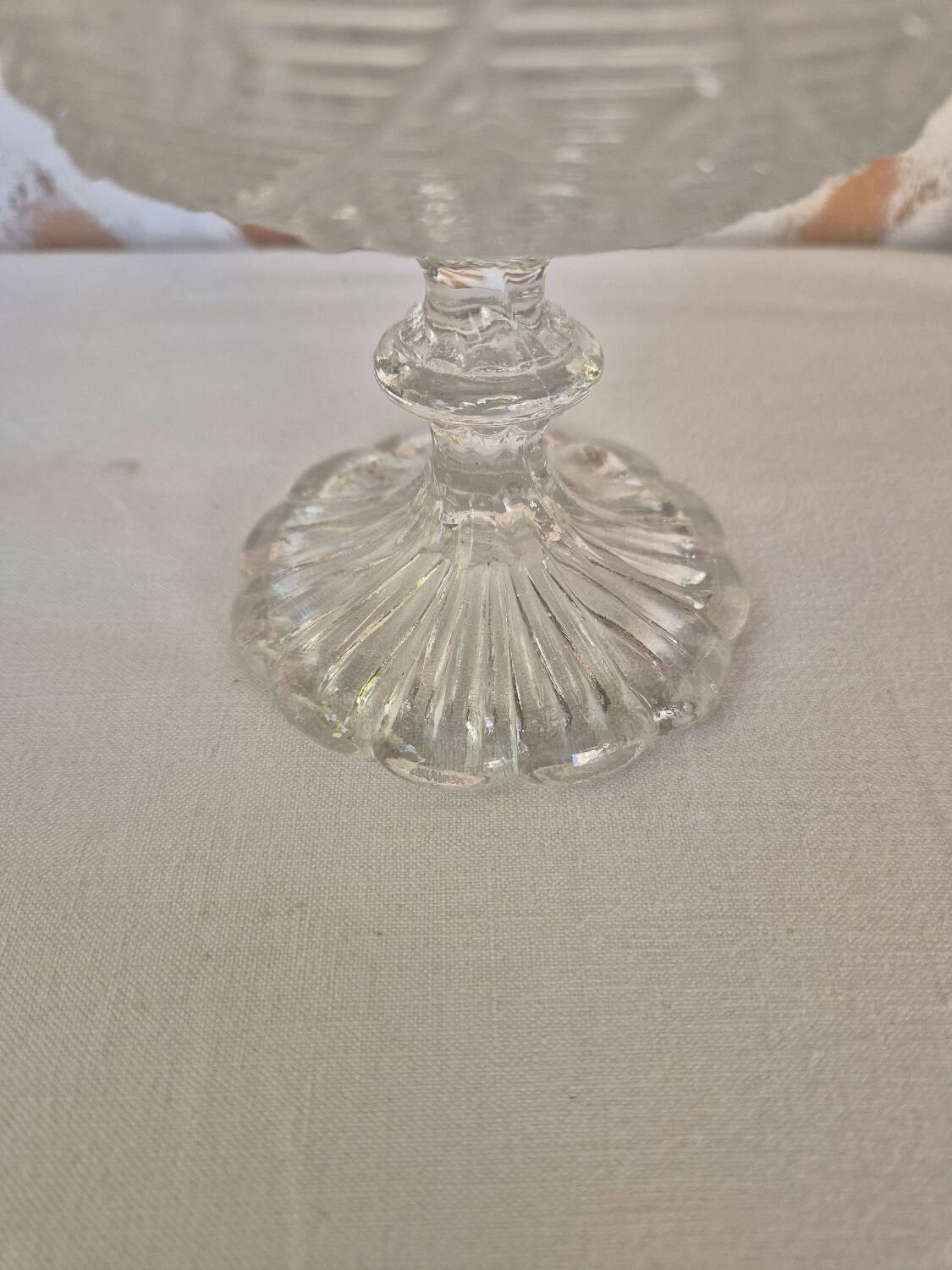 Bonbonnière verre décor  roses