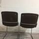 Paire chaises velours & chrome, 1970