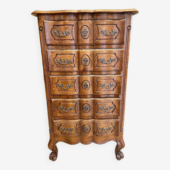 Louis XV style solid oak chiffonier