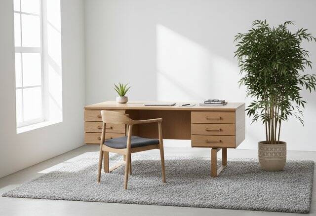 Vintage Oak Desk by Henning Jensen & Torben Valeur for Dyrlund, Denmark, 1960s