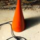 Hourglass floor lamp pop art vintage Mathias 80s orange diabolo