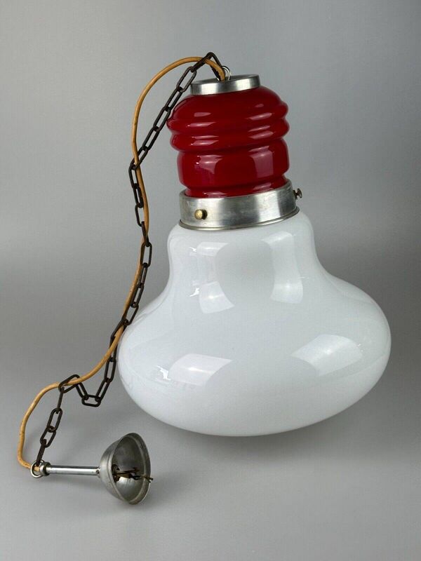 Lampe mazzega murano plafonnier en verre italie space age 60s 70s