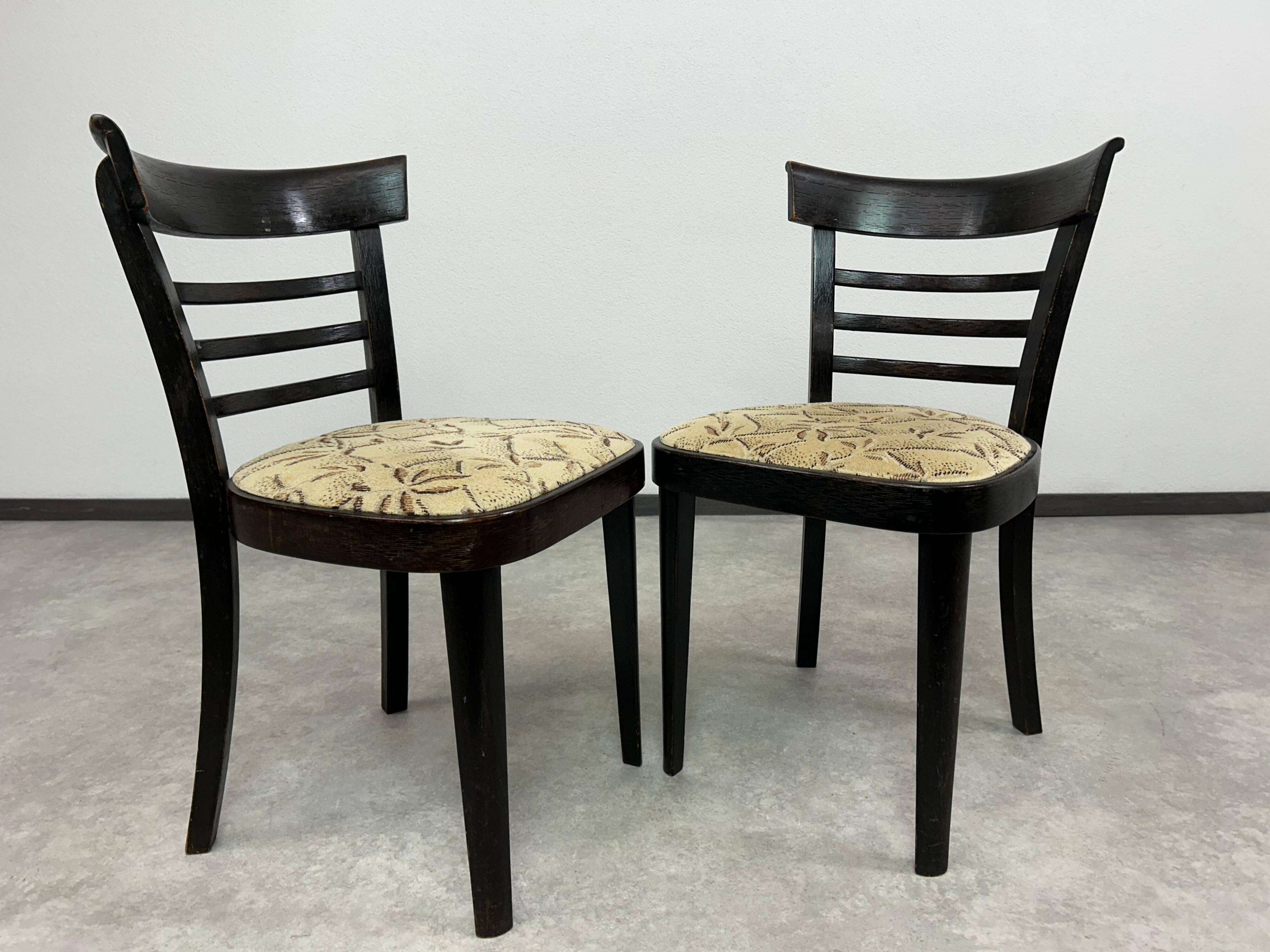 Art Deco dining chair by J. Halabala for Ton Bystřice pod Hostýnem