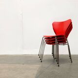 Model 3107 chairs by Arne Jacobsen for Fritz Hansen, Denmark, 1997, Set of 4