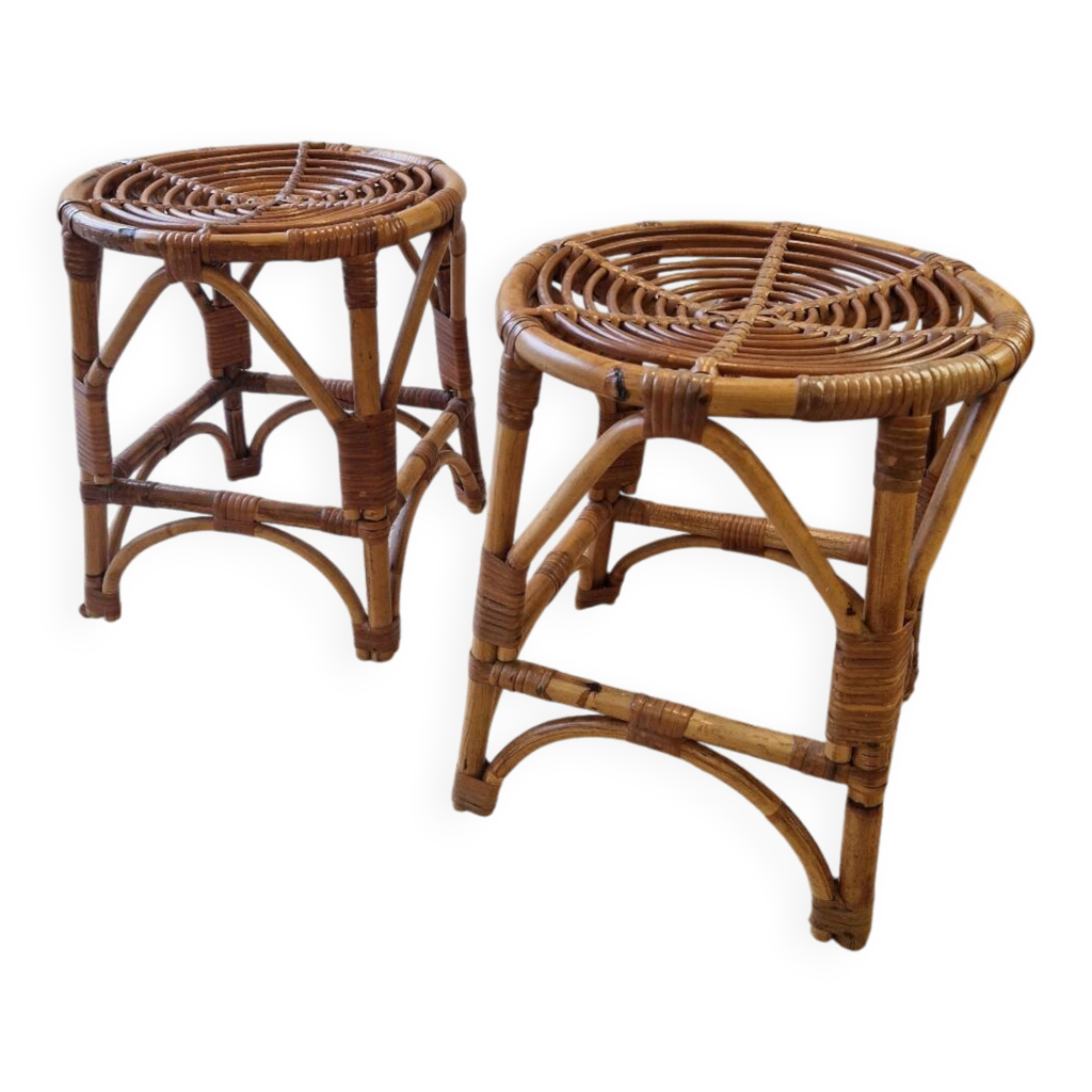 Tabouret En Rotin 2