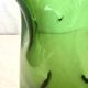 Vase cylindrique en verre soufflé à la main vert par Vetrerie Empolesi, Italie