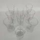 9 grands verres en cristal de Baccarat, modèle Champigny.