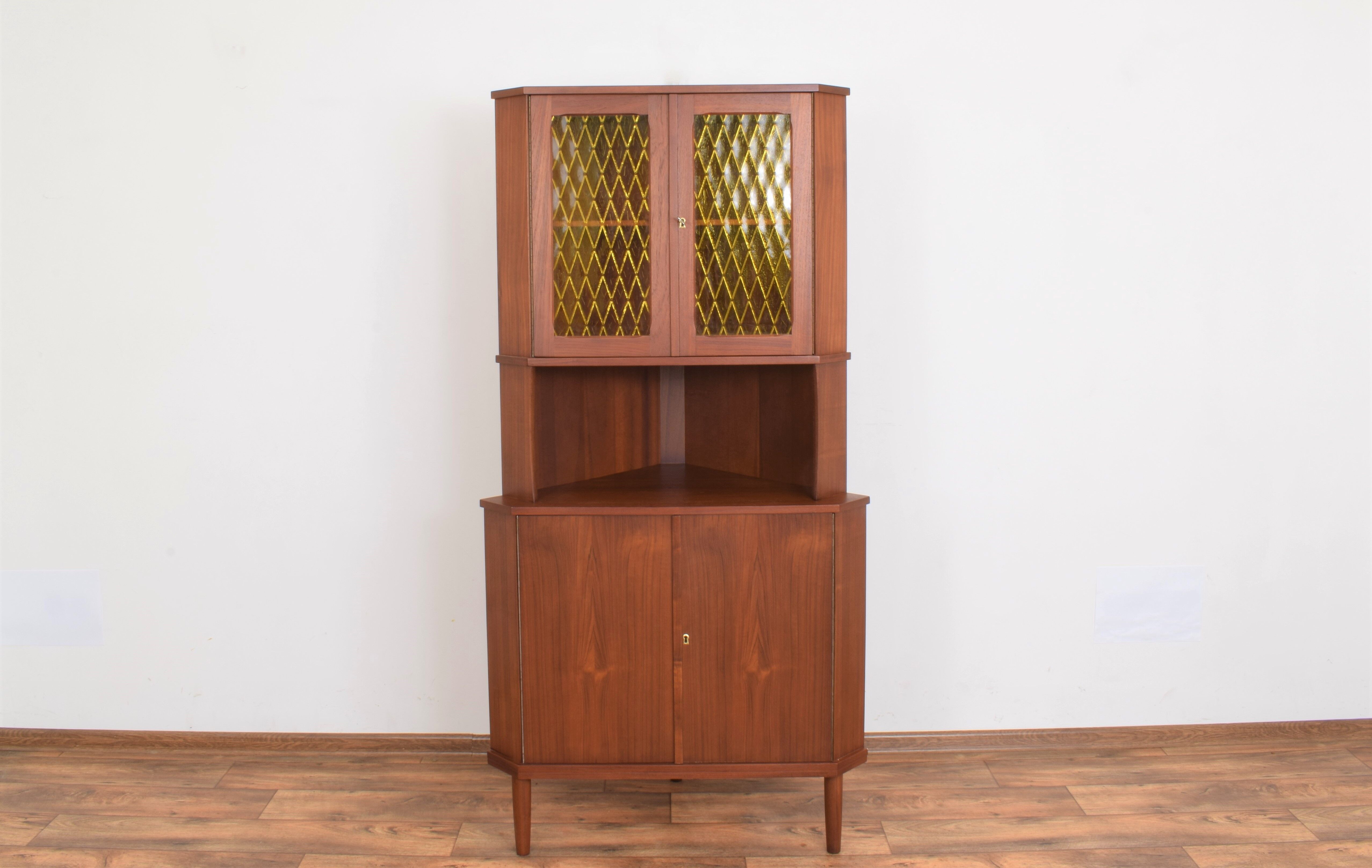 Danish teak corner cabinet