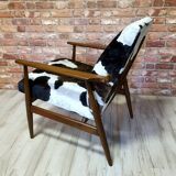 Renovated Armchair 1960s, PRL, vintage, Henryk Lis, Fox