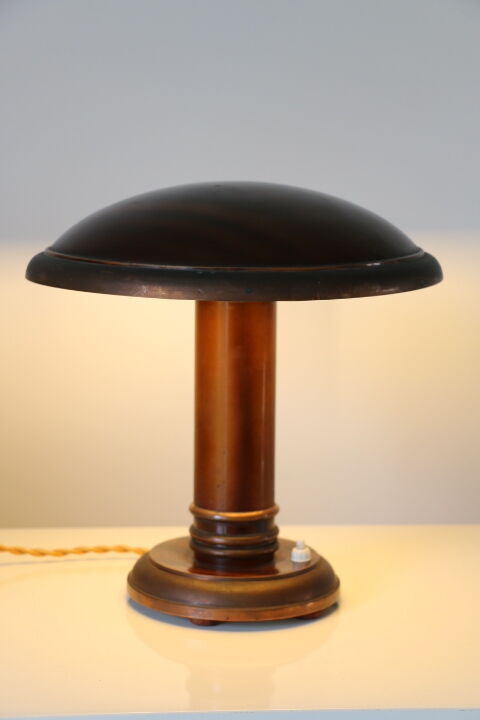 Copper mushroom lamp circa 1940