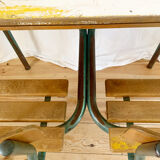 Double school desk from the 1950s