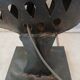 Wrought iron table lamp/rooster