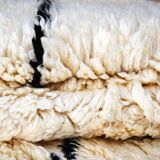 Moroccan Berber carpet Beni Ouarain with black diamonds 210 x 160 cm