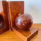 Pair of bookends in tuya magnifying glass