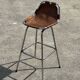 Tabouret de bar vintage Dal Vera sélectionné par Charlotte Perriand design 'Les Arcs'