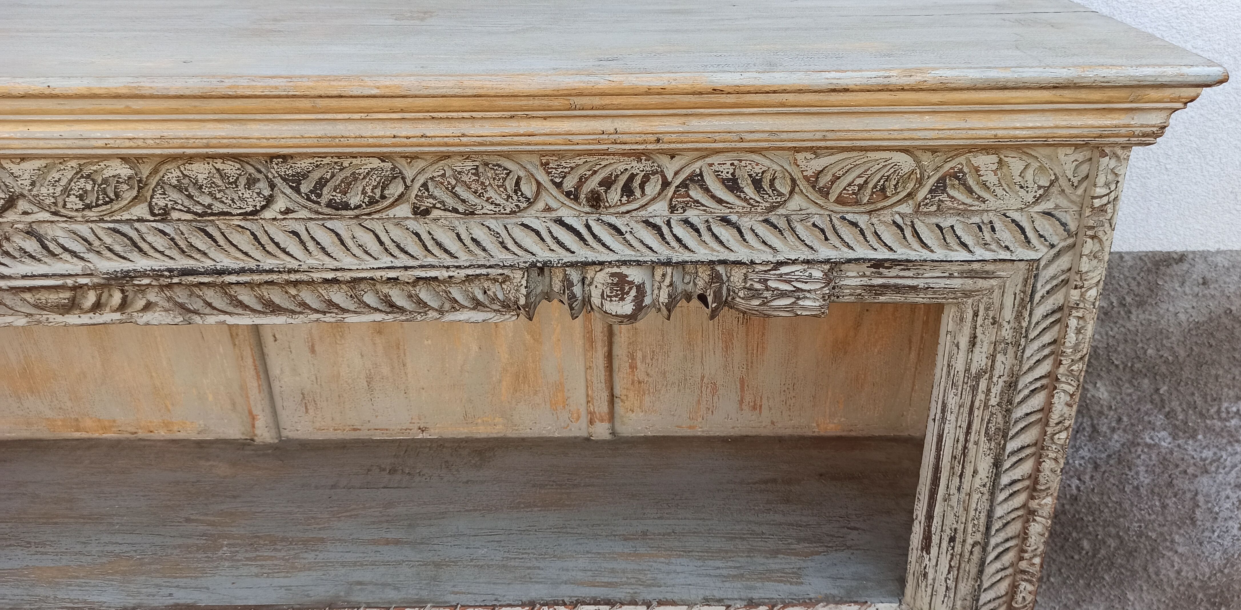 Old wooden furniture with niches