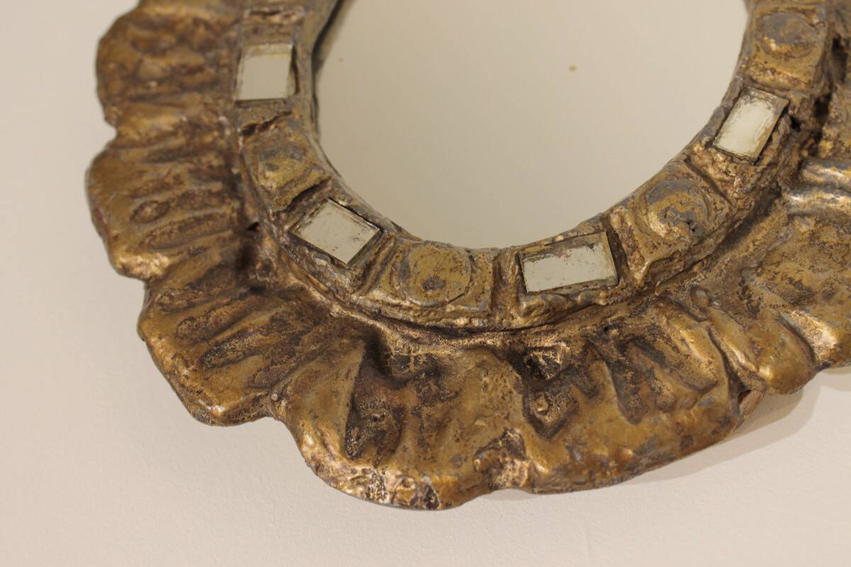 Lead mirror by Irena Jaworska, 1960s