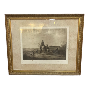 Gravure fecit 1903 dans - cadre