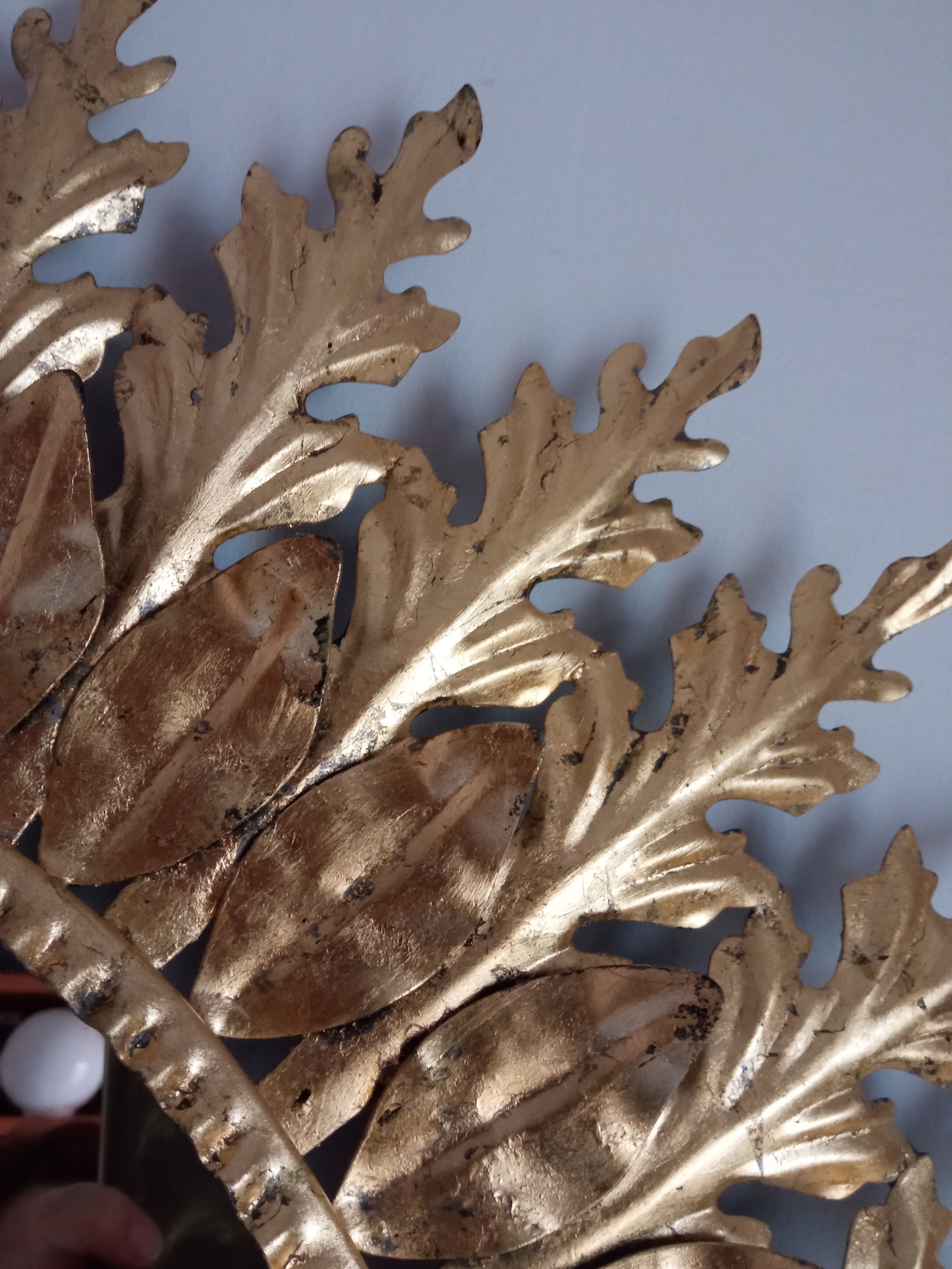 Vintage golden sun mirror