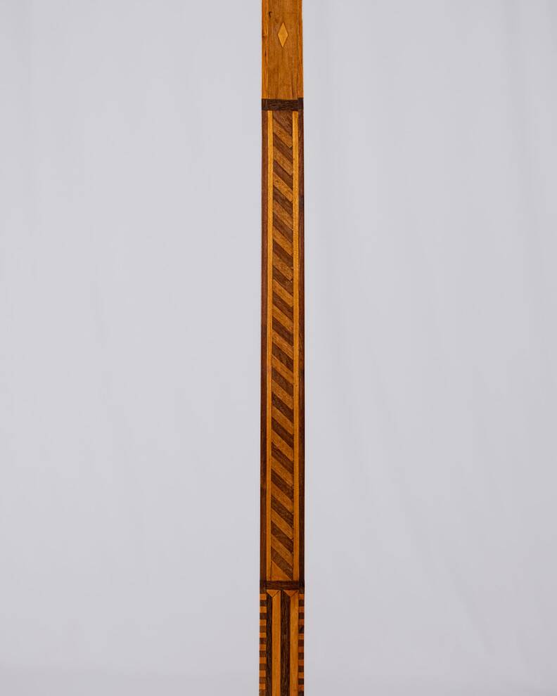 Lampadaire Art Deco en marqueterie, France, 1930s