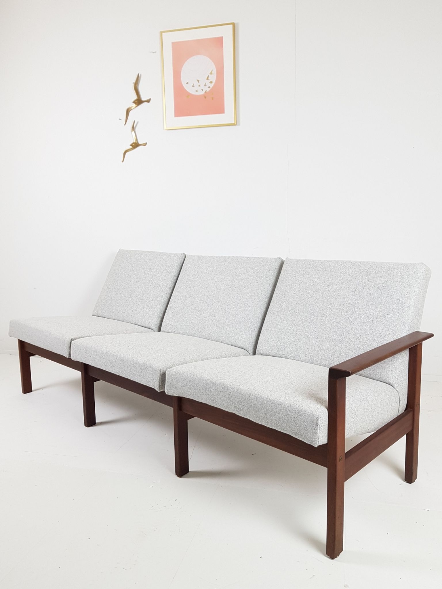 Canapé kvadrat laine gris Yngve Ekström pour Pastoe