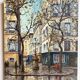Ancient painting, Furstenberg Square, Paris, signed Saulin, 20th century
