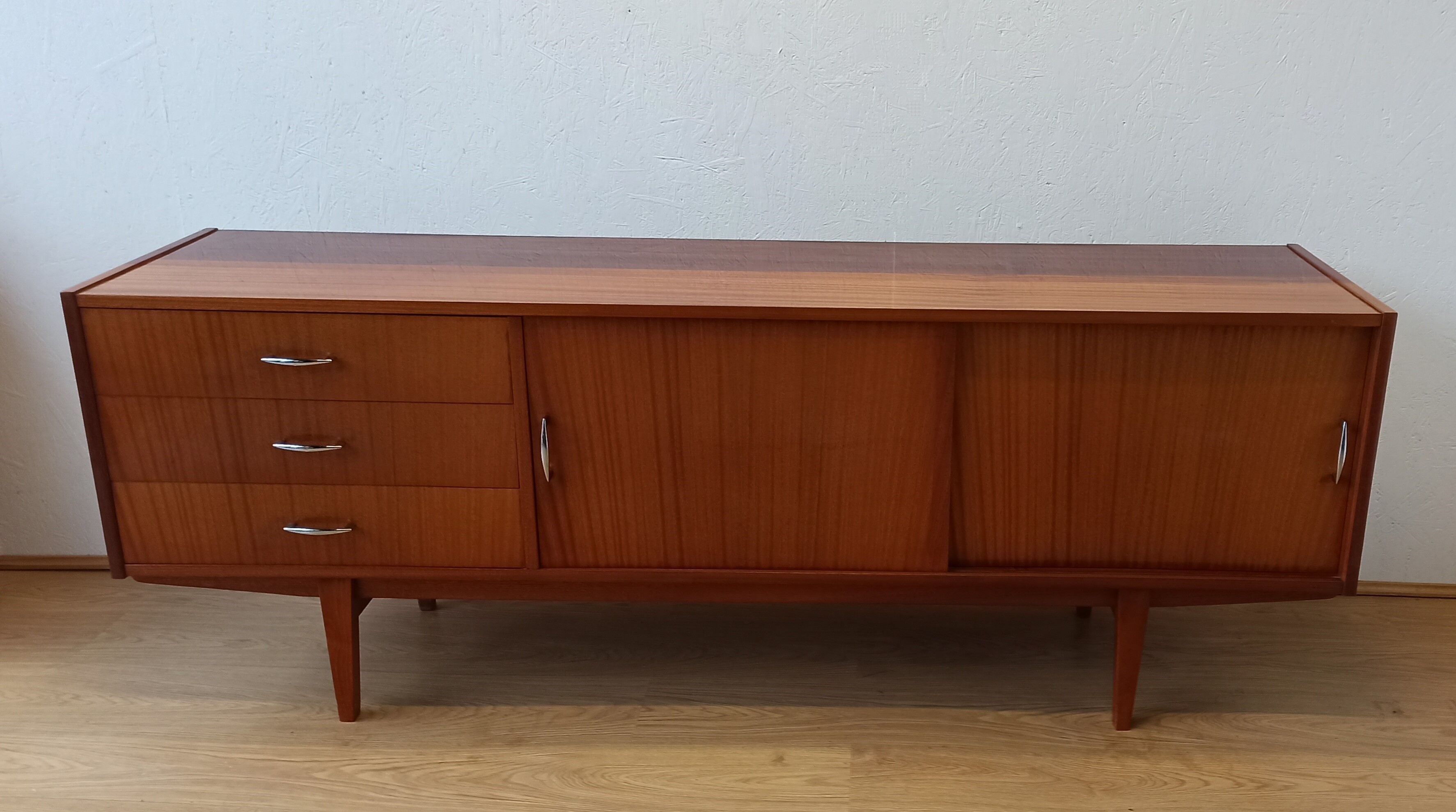 Modernist long sideboard of the 1970s