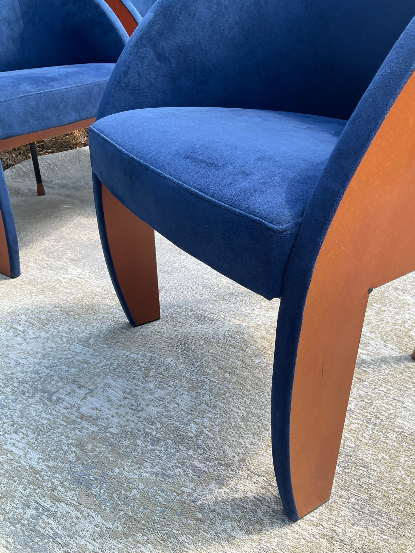 Set of 4 Postmodern Ligne Roset armchairs from the 1980s.