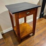 Vintage wooden high table / bar table / side table