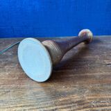 Glazed stoneware desk lamp in free form, 1950s-60s.