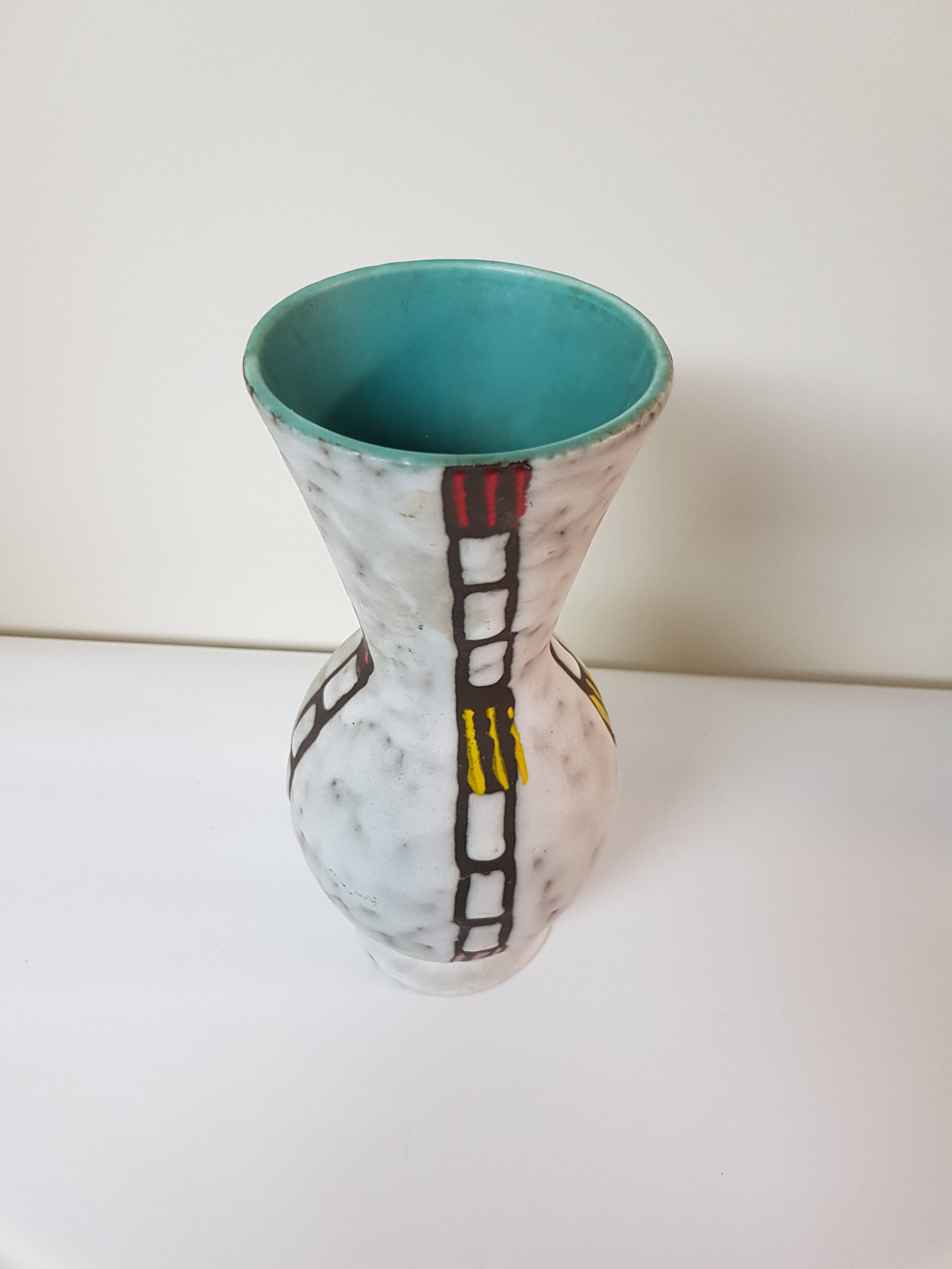 West Germany modernist ceramic vase height 25cm