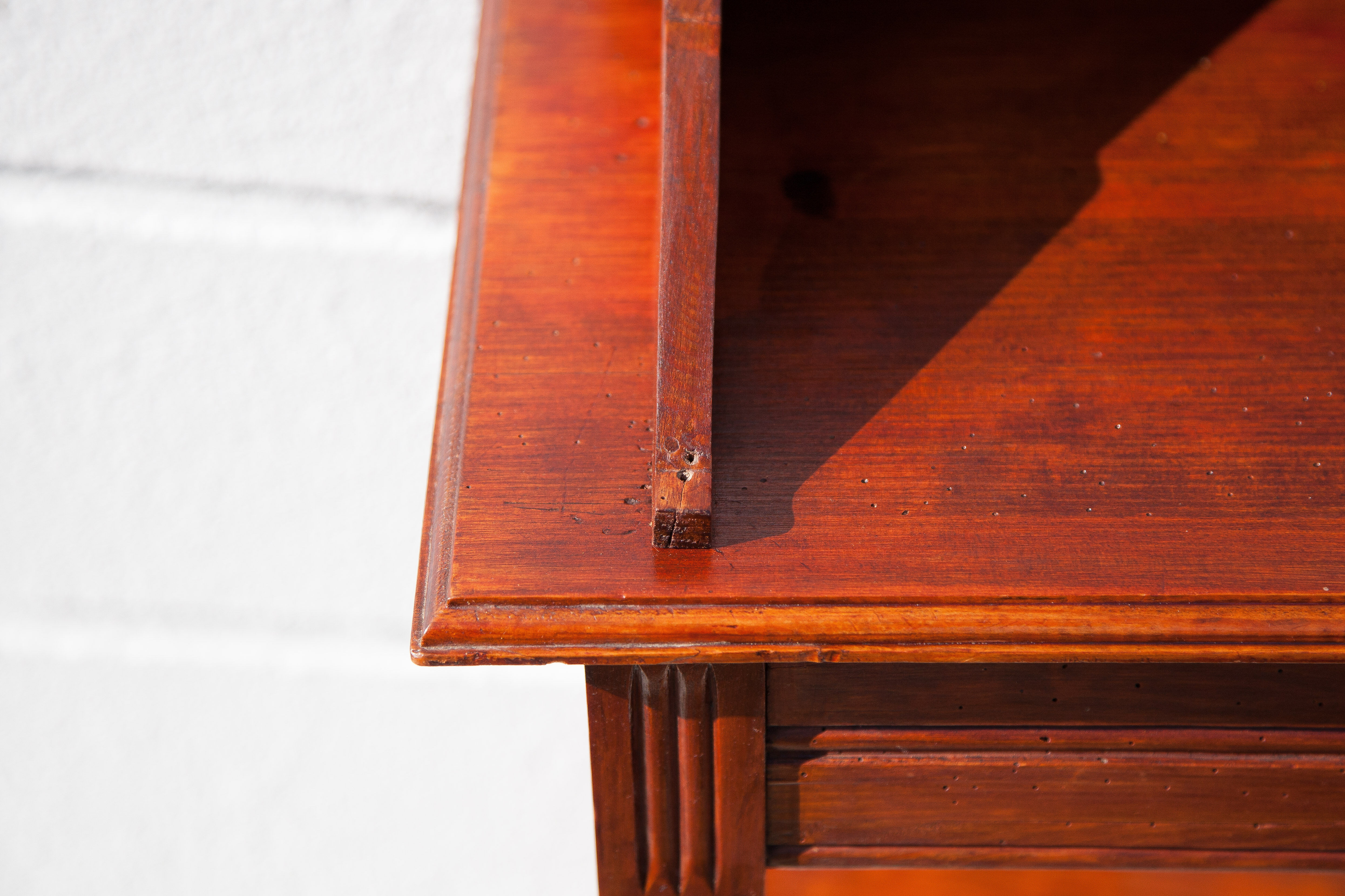 Wooden console, old wooden dressing table