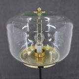 1970s Pair of Glass Brass Floor Lamps by Kamenicky Senov , Czechoslovakia