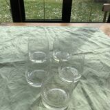 5 antique whiskey glasses, Easter frieze bells and vintage flowers