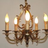 Lustre 5 lumière 3 côtés cage 4499