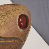 Small ceramic wall lamp (can also be used as a table lamp) space age style. Danish 1970s