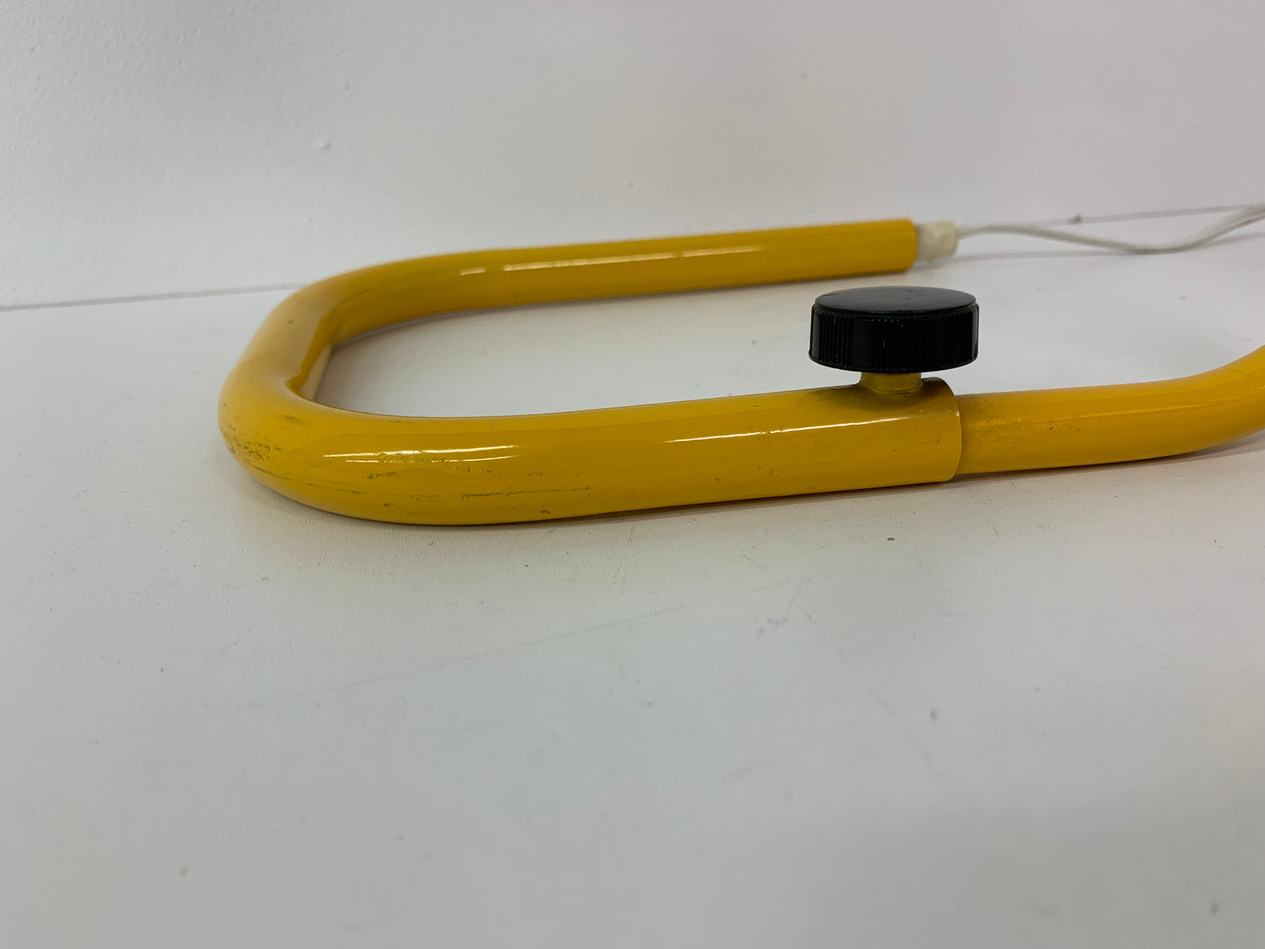 Mid-century design yellow tubular table lamp, 1970’s