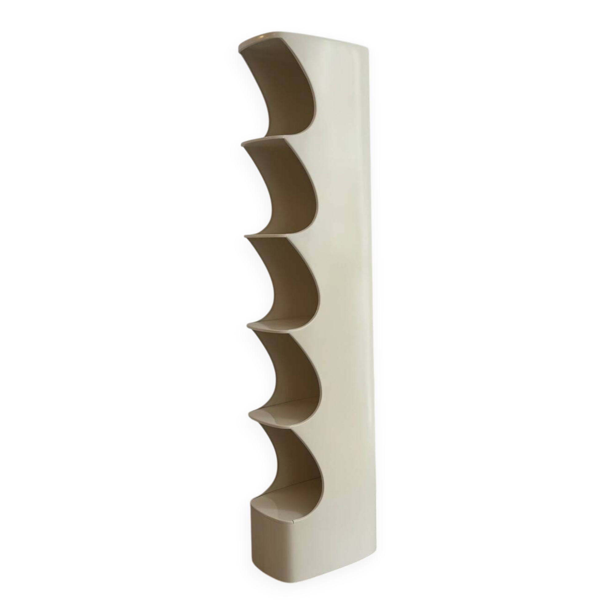 Étagère en ABS laqué beige par Valérie Doubroucinskis pour Rodier, années 70